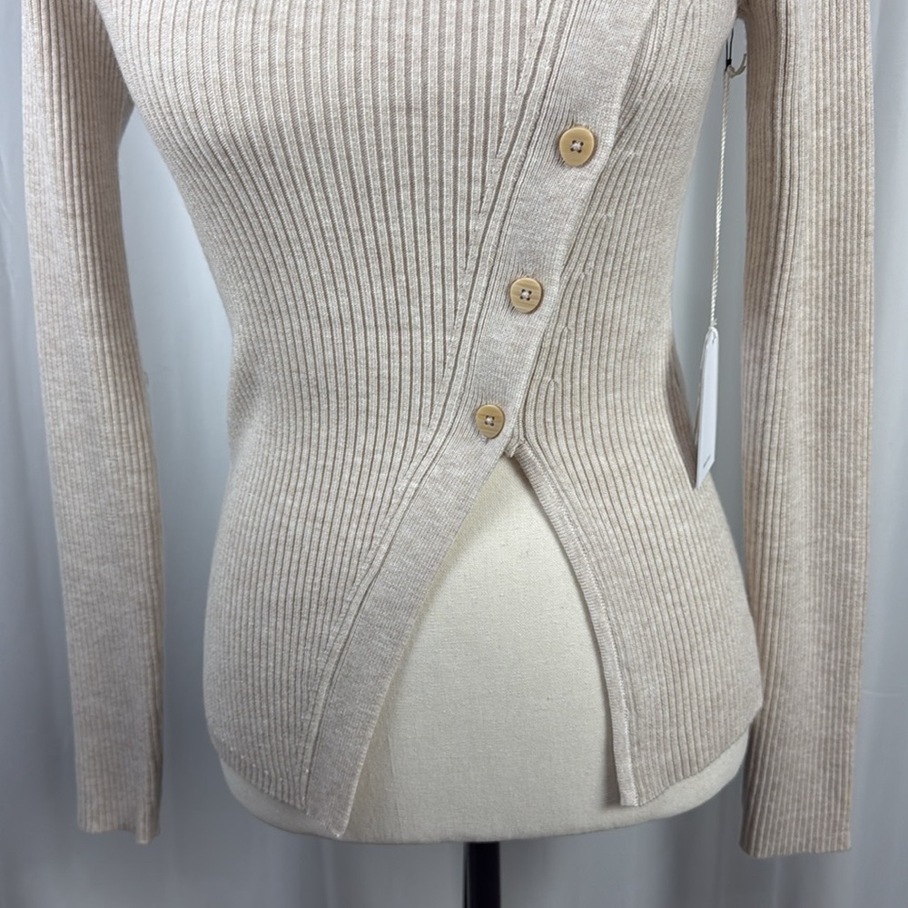 Song of Style Beige Off-Shoulder Sweater - Picture 3 of 8